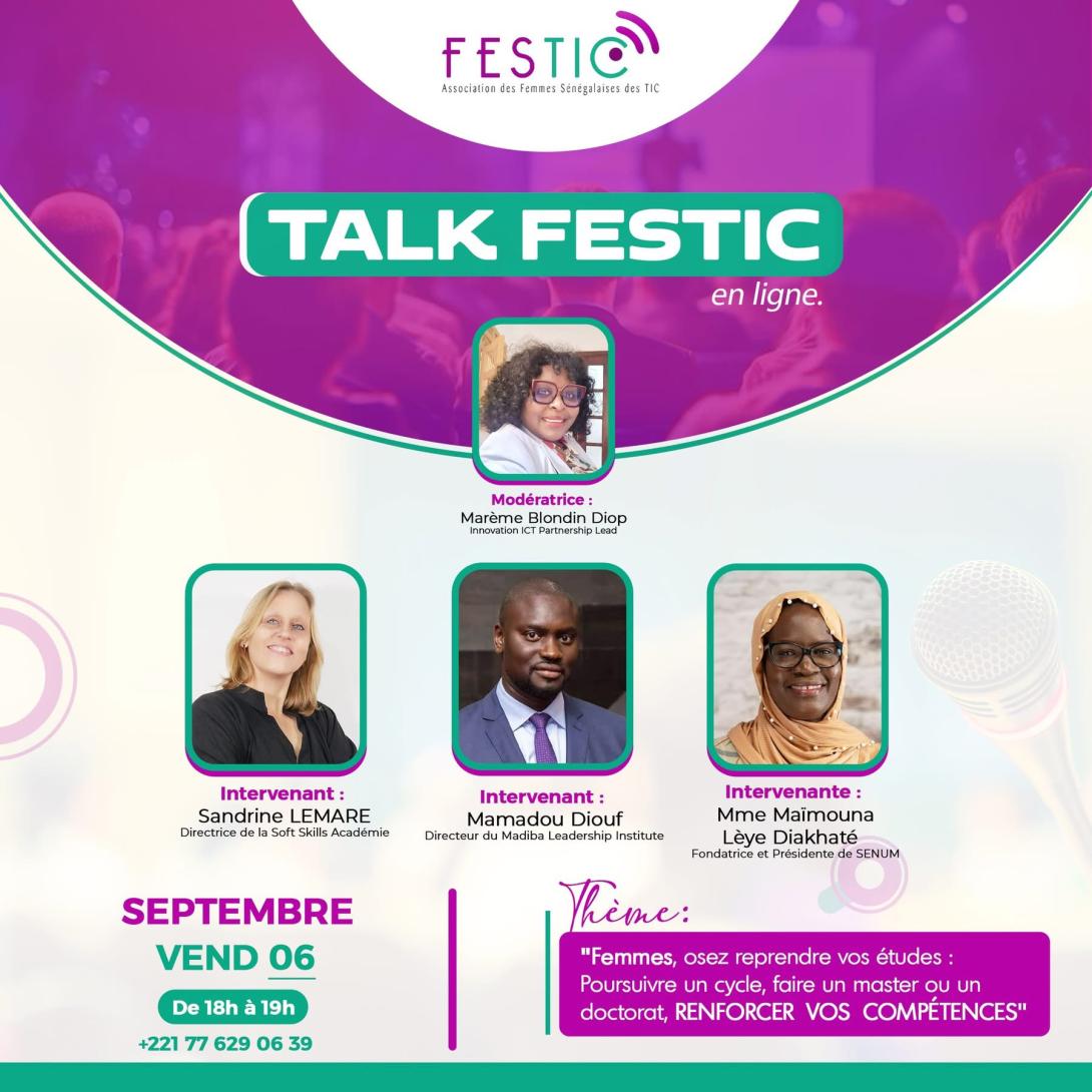 Talk FESTIC – Femmes, reprenez vos études et renforcez vos compétences !